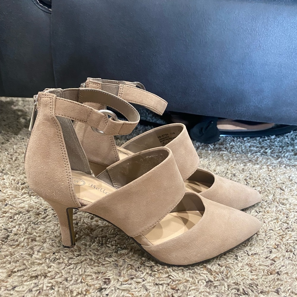 Leather Point Heels
